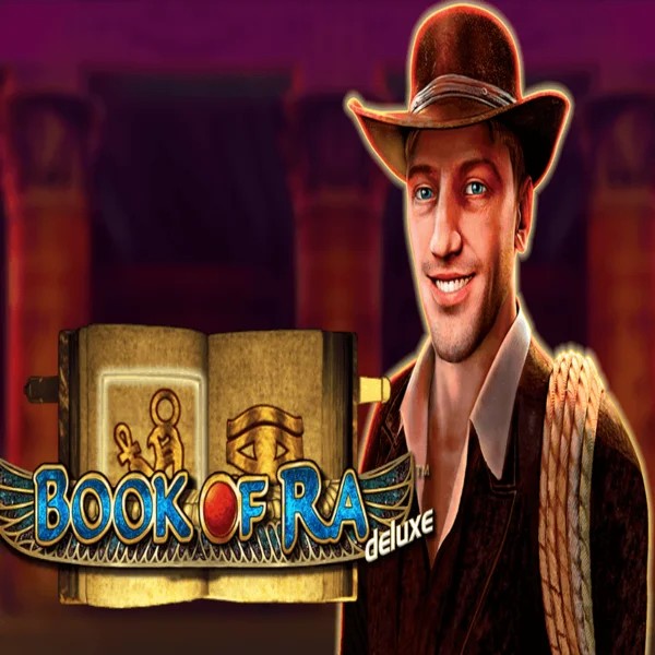 Enjoy Book of Ra Deluxe by Novomatic – logo hosted on jugabetcasino.bet